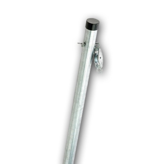 2.4m One Piece Cleat & Pulley Clothes Post