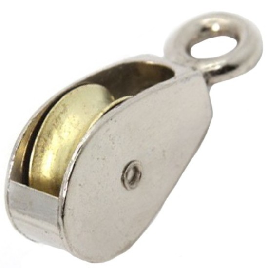 50mm Single Awning Pulley Galvanised with Cast BZP Wheel