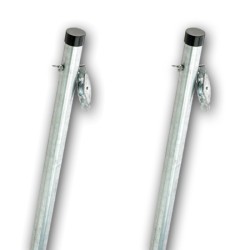 2.4m One Piece Cleat & Pulley Clothes Post (Twin Pack)