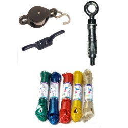 Wall to Wall Cleat & Pulley Complete Set