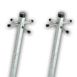 2.4m One Piece Standard Clothes Post (Twin Pack)