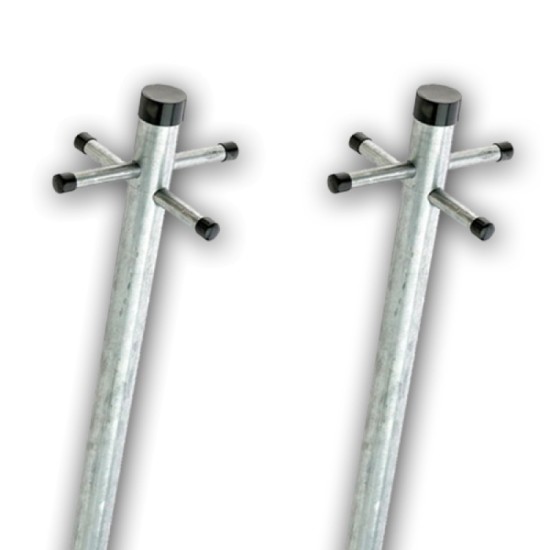 2.4m One Piece Standard Clothes Post (Twin Pack)